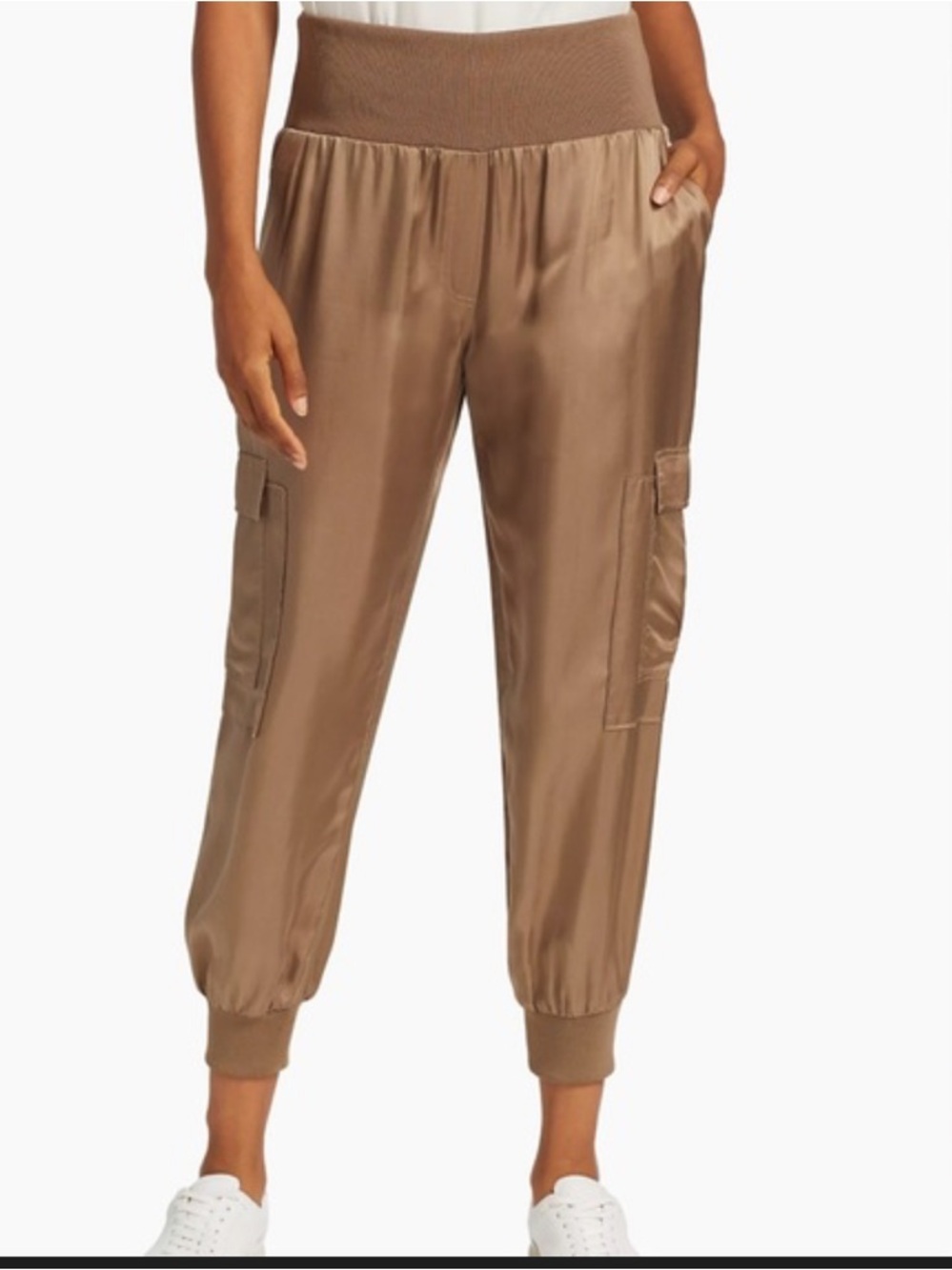 NWT Cinq a sept Giles Satin Jogger Women’s Large